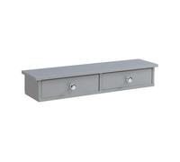 Estantería de pared con 2 cajones geeste mdf 60x15x10 cm gris claro [en.casa]