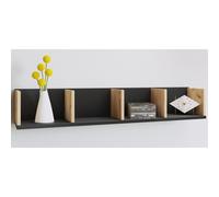 Estantería de pared de madera Estantería colgante Estantería de pared Estantería Honsa Estantería de pared de madera Estantería colgante Estantería de pared Estantería Honsa Roble negro / miel