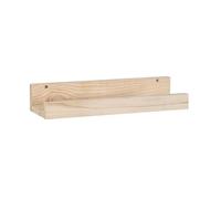 Estantería de pared de pino macizo - l40 x h7 cm