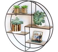 Estantería de pared industrial con 4 estantes - Estante para panadería de alta capacidad, color - Metal y madera