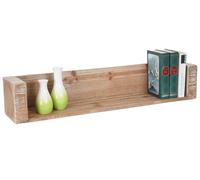 Estantería de pared modelo HWC-A15, estante colgante para libros, madera de pino maciza de estilo rústico, certificada MVG, aproximadamente 80 cm