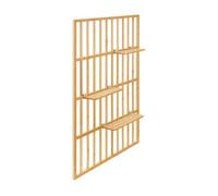 Estantería de pared røst 3 estantes bambú 120 x 80 x 13 cm - natural [en.casa]
