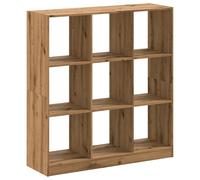 Estantería de pared vidaXL, estilo artesanal, roble, 102x32x108 cm, material de madera