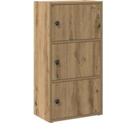 Estantería de pared vidaXL, estilo artesanal, roble, 40x24x77 cm, material de madera