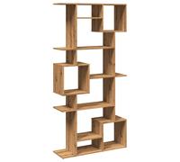 Estantería de pared vidaXL, estilo artesanal, roble, 92x29x188 cm, material de madera