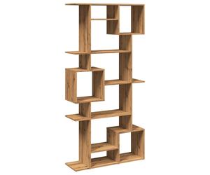 Estantería de pared vidaXL, estilo artesanal, roble, 92x29x188 cm, material de madera