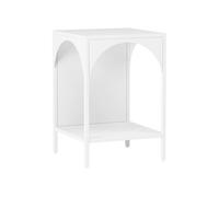 Estantería de pie akaa diseño arqueado de 2 niveles acero 52 x 35 x 35 cm - blanco [en.casa]