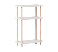 Estantería de pie nampernu con 3 estantes 62x40x18cm - blanco [en.casa]