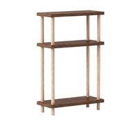 Estantería de pie nampernu con 3 estantes 62x40x18cm - efecto nogal [en.casa]