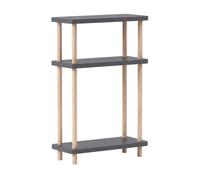 Estantería de pie nampernu con 3 estantes 62x40x18cm - gris antracita [en.casa]