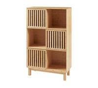 Estantería de pie ypäjä con 6 compartimentos bambú 126x76x33cm - natural [en.casa]