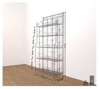 CLP Estantería metálica Ciara I para plantas – 5 estantes plegables, estilo casa de campo – Bronce