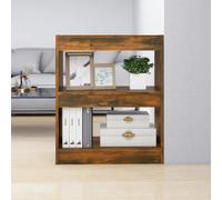 Estantería/divisor de ambientes "The Living Store", madera de roble ahumado, 60x30x72 cm