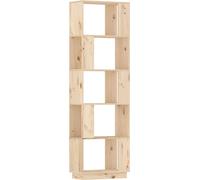 vidaXL Estantería/divisor de espacios madera maciza pino 51x25x163,5cm