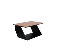 Estantería Edgy de Madera Negro con Tapa de Nuez