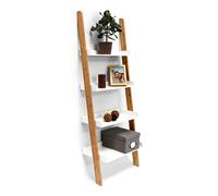 Estantería escalera Librería moderna estante decorativo 4 estantes fácil montaje