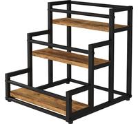 Estantería escalonada Vicco Fyrk Roble rústico 33 x 34 cm con 3 compartimentos abiertos, Model 49554
