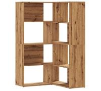 vidaXL Estantería de esquina 4 niveles Madera Roble Artisan 85x85x140 cm