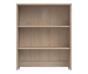 Estanteria extensión veltis, estantería superior, módulo estante compatible con estantería media, roble japonés 79x96x28 cm