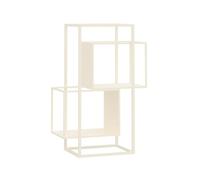 Estantería For Libros De 2/3/4 Niveles,Estante De Almacenamiento De Adornos Independiente For Sala De Estar,Organizador De Hierro Que Ahorra Espacio,Capacidad De Carga De 150 Kg(White,2-Tier)