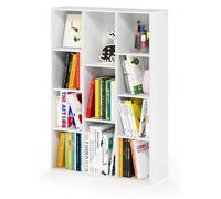 Estantería Furinno LUDER, estantería cúbica con 11 compartimentos, estantería reversible con estantes abiertos, 9,4 x 29 x 41,7 cm, para sala de estar, dormitorio, oficina en casa, color blanco – tama