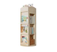 Estantería giratoria 142x63x63 cm - 4 niveles, multifuncional, 360° - natural