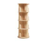 Estantería giratoria chasek 4 niveles pino 125x44 cm natural [en.casa]