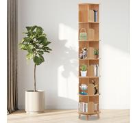 Estantería giratoria, color marrón aceituna, con 6 niveles, de madera, ideal para salón y habitación infantil