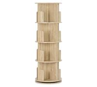 Estantería giratoria de 4 niveles, con 16 compartimentos, ideal para salón, oficina o habitación infantil