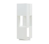 Estantería giratoria fjelmarirg de 3 niveles mdf 109x34x34cm - blanco [en.casa]