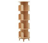 Estantería giratoria para libros - Estante para libros - Librero - Mueble de almacenamiento - Estante de exhibición - 4 niveles - Giratorio 360°