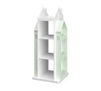 Estantería giratoria para niños vipsali en forma de casa 108x40x40 cm - verde/blanco [en.casa]