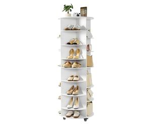 Estantería giratoria para zapatos de 7 niveles de VEVOR, estante giratorio de 360°, expositor circular giratorio, organizador tipo "Lazy Susan" independiente para dormitorio, sala de estar, recibidor,