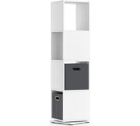 Estantería giratoria Vicco Blanco 35.2 x 144.2 cm con 2 cajas plegables, Model 37017