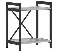 Estantería gris Sonoma 40 x 30 x 50 cm madera con marco de acero | Diseño urbano industrial escalonado, superficie de fácil cuidado, marco de acero resistente, para estudio o sala de estar