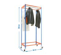 Estantería Guardarropa SIMONRACK Simonclothingsingle mob. 2/259050 azul/naranj