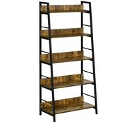 Estantería inclinada de estilo industrial HOMCOM, 5 niveles, 70L x 35W x 150H cm