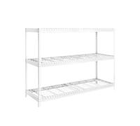 Estantería Industrial, 2000x1800x600 mm, 300 kg de Punto Flexión, 3 Estantes de Rejilla, Estantería Garaje, Blanco - Ecoforte