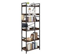 Estantería industrial VEVOR, de 6 niveles, estilo vintage, con estructura de metal. Librero con estantes abiertos, ideal para salón, dormitorio, cocina, oficina en casa. Color marrón rústico