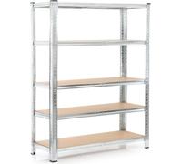 Estantería industrial Wiltec, 120x40x180 cm, capacidad total de 875 kg, estantería de acero galvanizado, con 5 estantes, ideal para talleres