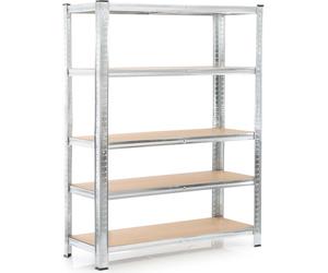 Estantería industrial Wiltec, 120x40x180 cm, capacidad total de 875 kg, estantería de acero galvanizado, con 5 estantes, ideal para talleres