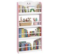 Estantería infantil AIYAPLAY, estantería infantil de pared con 4 niveles para libros Rosa