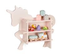 Relaxdays Estantería infantil de pared unicornio rosa