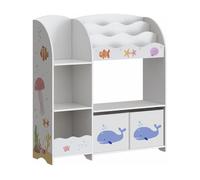 Estantería infantil lysekil 100x93x30 cm - motivo de aqua dream [en.casa]