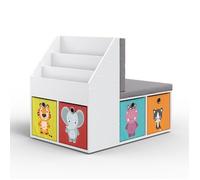 Estantería Infantil Onix 97.1 X 78.4 Cm Con 6 Cajas Plegables De Colores Vicco