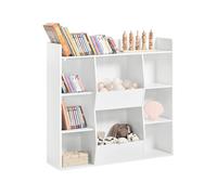 Estantería infantil para libros y juguetes librería para niño multifuncional con 6 estantes y 2 compartimientos kmb55-w sobuy 106 cm