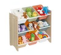 Atmosphera Mueble de almacenamiento infantil Iduna – Estantería 9 bandejas blanco/roble 60x66x30 cm
