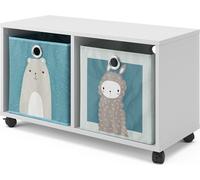 Estantería infantil Vicco Blanco 72 x 42.4 cm con 2 cajas plegables, Model 37012
