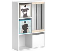 Estantería infantil Vicco Luigi Blanco 29.2 x 107.8 cm con 2 cajas plegables opt.4, Model 36231