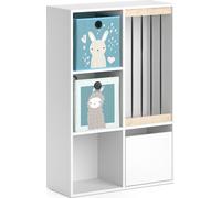 Estantería infantil Vicco Luigi Blanco 29.2 x 107.8 cm con 2 cajas plegables opt.6, Model 36233